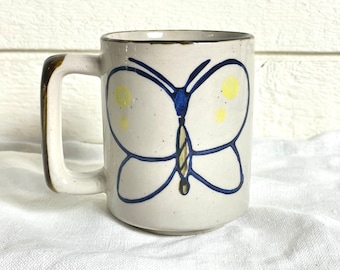 Vintage butterfly mug | Old 1970's coffee mug made in Japan | Butterfly servingware | Butterfly coffee mug at Kate's Vintage Market
