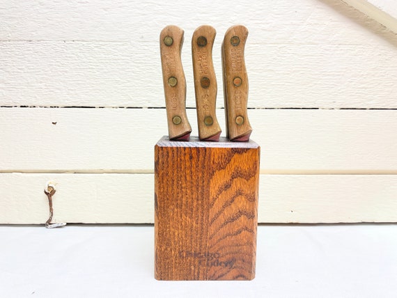 Chicago Cutlery Steak Knives With Oak Block Steak Knives Set of 6 Kitchen  Knives 