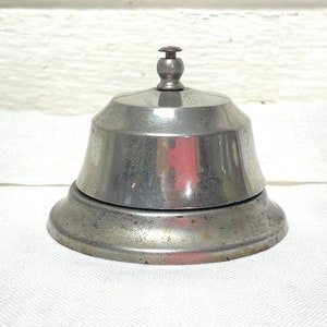 Vintage Stainless Steel Hotel Bell: Loud Clear Ring