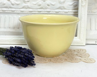 Vintage Yellow mixing bowl | Vernonware vintage bowl | Antique yellow bowl | Mid Century yellow dough bowl  at Kate's Vintage Market