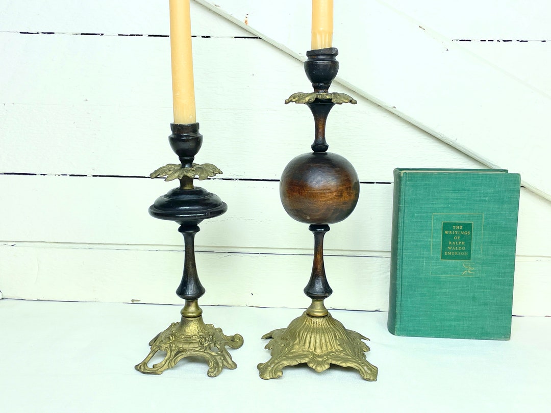 Antique Victorian Candlestick Holders Victorian Candlestick Etsy