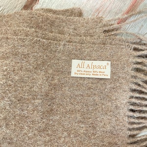 Alpaca scarf Alpaca shawl Alpaca and wool shawl in like new condition 79 x 25 inches image 10