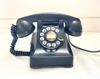 Retro black rotary phone | Antique rotary phone | Northern Electric Company Limited telephone at Kate's Vintage Market