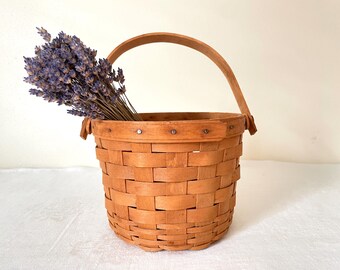 ヴィンテージ 1990 ロンガバーガー バスケット：木製仕切り付きサイン