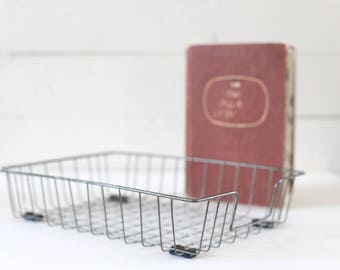 Vintage Metal Wire Office Tray - Kate's Vintage Market