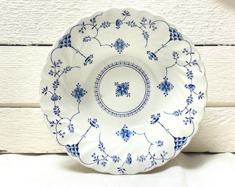 Myott Finlandia 8 inch bowl made in England | English serving bowl | Vintage blue and white serving bowl at Kate's Vintage Market