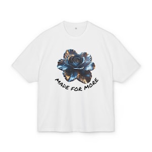 T-shirt vintage con fiori, camicia floreale retrò, t-shirt unisex in cotone, design metallizzato, top alla moda boho, t-shirt classica, t-shirt con grafica botanica