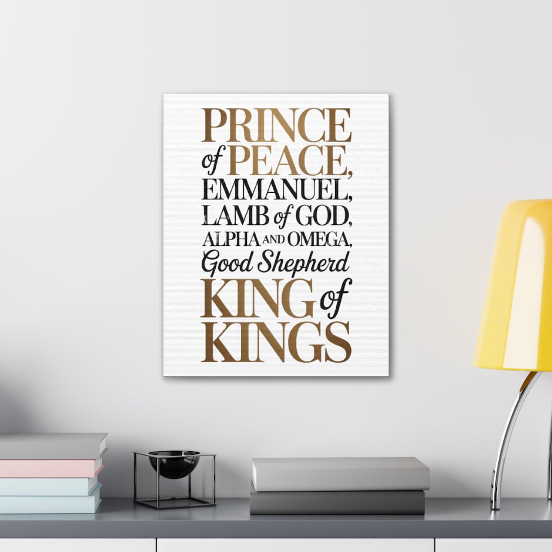 Names of Jesus Canvas Print: Christian Home Decor, Religious Wall Art ...