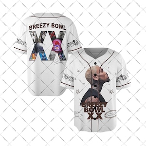 Chris Brown Breezy Bowl Baseball Jersey, Breezy Bowl XX Tour Shirt, Breezy Bowl Tour XX Graphic Tee, Chris Brown 2025 Tour, Music Y2k Tees