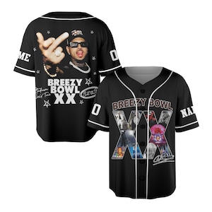 Chris Brown Breezy Bowl Baseball Jersey, Breezy Bowl XX Tour Shirt, Breezy Bowl Tour XX Graphic Tee, Chris Brown 2025 Tour, Music Y2k Tees