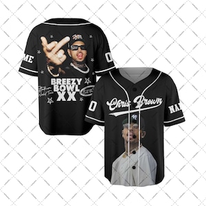 Chris Brown Breezy Bowl XX Baseball Jersey, Chris Brown 2025 Tour Shirt, Breezy Bowl Graphic Tee, Breezy Bowl XX Tour Shirt, Music Y2k Tees