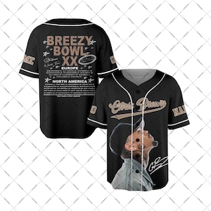 Chris Brown Breezy Bowl XX Baseball Jersey, Chris Brown 2025 Tour Shirt, Breezy Bowl Graphic Tee, Breezy Bowl XX Tour Shirt, Music Y2k Tees