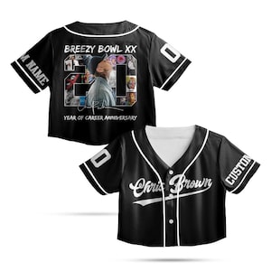 Personalized Chris Brown Breezy Bowl XX Baseball Jersey, Chris Brown Tour Jersey Shirt, Breezy Bowl Baseball Shirt, Chris Brown Graphic Tee