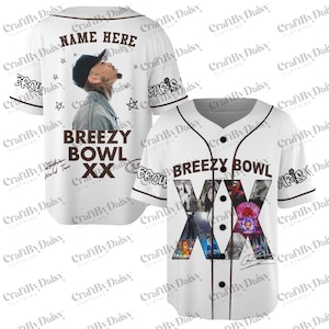 Chris Brown Breezy Bowl XX Baseball Jersey, Chris Brown 2025 Tour Shirt, Breezy Bowl Graphic Tee, Breezy Bowl XX Tour Shirt, Music Y2k Tees