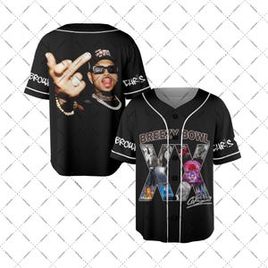 Chris Brown Breezy Bowl Baseball Jersey, Breezy Bowl XX Tour Shirt, Breezy Bowl Tour XX Graphic Tee, Chris Brown 2025 Tour, Music Y2k Tees
