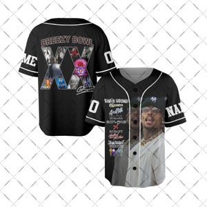 Chris Brown Breezy Bowl Baseball Jersey, Breezy Bowl XX Tour Shirt, Breezy Bowl Tour XX Graphic Tee, Chris Brown 2025 Tour, Music Y2k Tees