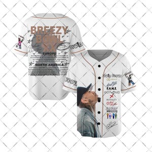 Chris Brown Breezy Bowl XX Baseball Jersey, Chris Brown 2025 Tour Shirt, Breezy Bowl Graphic Tee, Breezy Bowl XX Tour Shirt, Music Y2k Tees