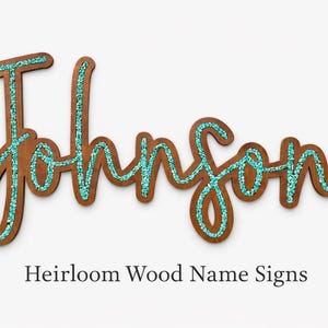 Custom Wood Cursive Name Sign - Handmade Western Wedding Decor