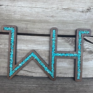 Custom Farm & Cattle Brand Signs - Thin Inlay (Stone/Glass/Turquoise)