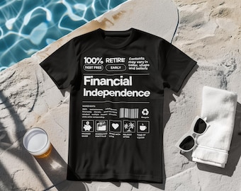 Koszulka unisex z napisem „Niezależność finansowa” – grafika „Money Mindset”