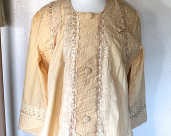 Vintage 1960's-70's Yellow Indian Style Hippie Dress!