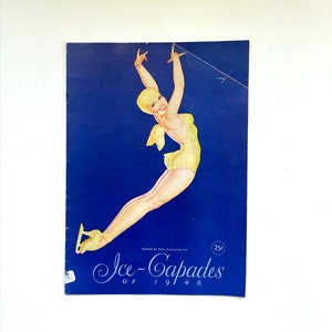 Vintage 1940&#39;s Ice Capades Souvenir Program Guide! Super Cute Graphics! Vintage Ice Skating/Winter Paper Ephemera