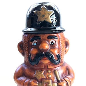 Vintage 1960&#39;s Keystone Cop California Pottery Ceramic Cookie Jar! Mid Century Kitchen!