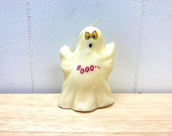 Vintage 1980's-90's Halloween Ghost Candle! Super Kitschy! Vintage Halloween!