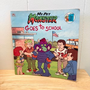 Vintage 1980's My Pet Monster Goes to School Vintage Kids Books! Cute!