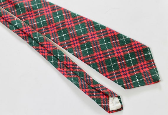 Vintage 1970s Wide Wool Plaid/Tartan Mens Necktie… - image 3