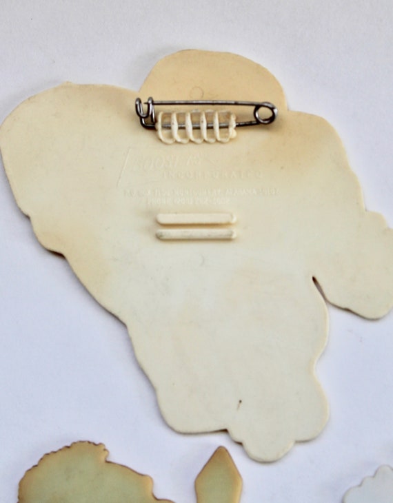 Vintage 1950's-60's College Football Plastic Souvenir Mascot Pins