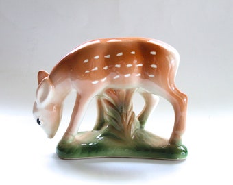 Vintage 1940's/1950's Ceramic Fawn/Baby Deer Figurine/Statue