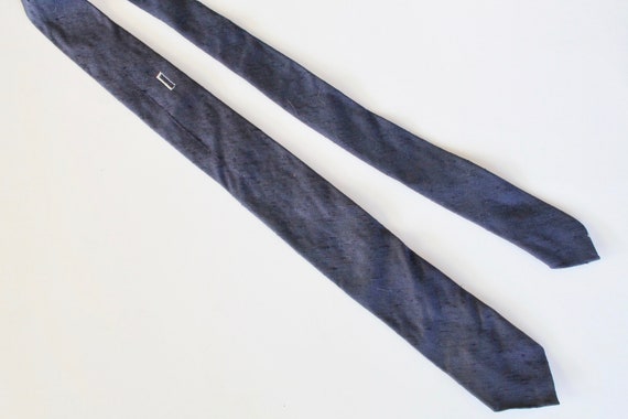 Vintage 1950s/1960s Slim Mens Necktie- Navy Blue … - image 2
