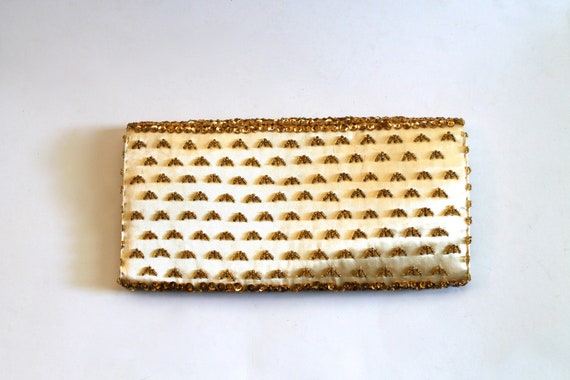 Vintage Gold Sequined Wallet/Clutch Purse! - image 2