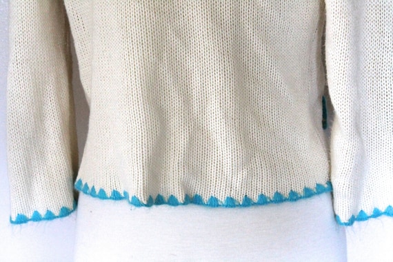 Vintage 1950s/60s Womens Ivory Susan Laurie Knit … - image 6