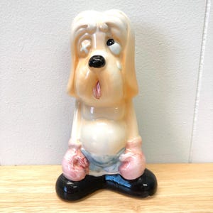 Vintage 1960’s-70’s Ceramic Boxer Dog Coin Bank!