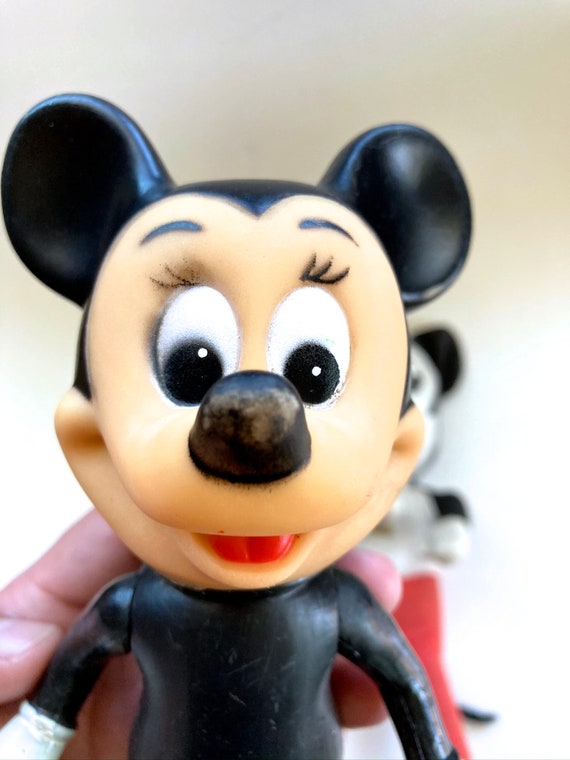 Vintage 1960's-70's Disney Mickey and Minnie Mouse Doll Lot of 2