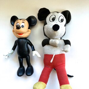 Vintage 1960&#39;s-70&#39;s Disney Mickey and Minnie Mouse Doll Lot of 2! Cute!