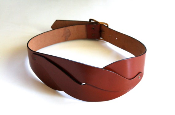 Cute Vintage Belt SUPER CUTE VINTAGE KIDS LEATHER WESTERN BELT ~ NICKEL SILVER  main image 4