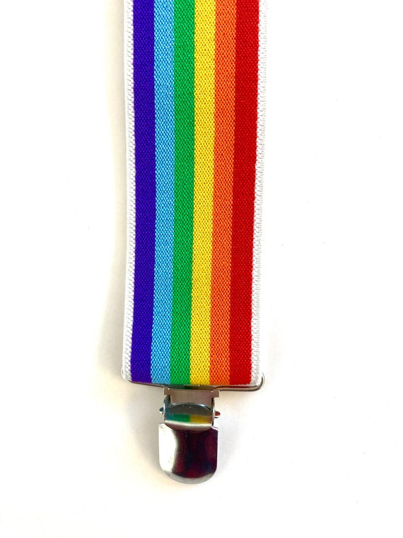 Vintage 1970s Rainbow Suspenders! - image 2