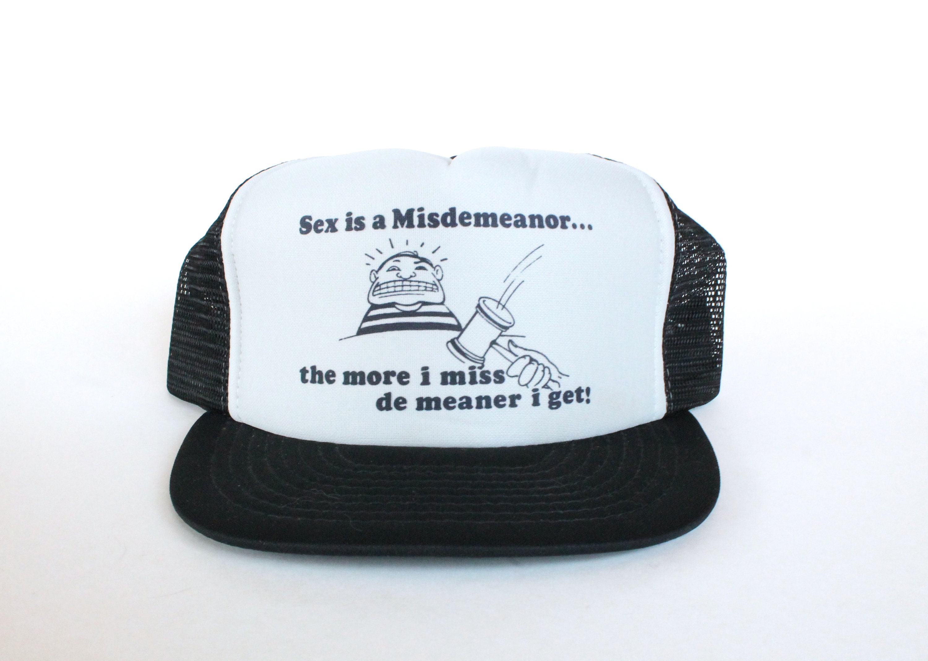 Vintage 1970's-80's Funny Sex Joke Trucker Hat/baseball Cap