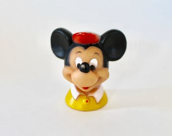 Vintage 1970's Disney Mickey Mouse Head Soft Rubber Vinyl Figurine! | Vintage Disneyana