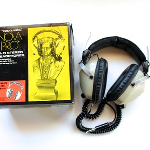 Vintage 1970&#39;s Nova Pro Radio Shack Hi Fi Stereo Headphones! Vintage Audiofile!
