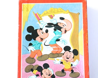 Vintage 1960's Disney Mickey Mouse Jigsaw Puzzle in Original Box!