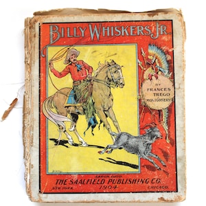 Antique 1904 Billy Whiskers The Goat Story Book by Frances Trego Montgomery Beautiful Illustrations! Rare!