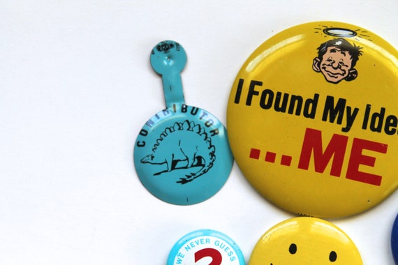 Vintage 1960's-70's Funny Novelty Pins/Buttons! H… - image 2