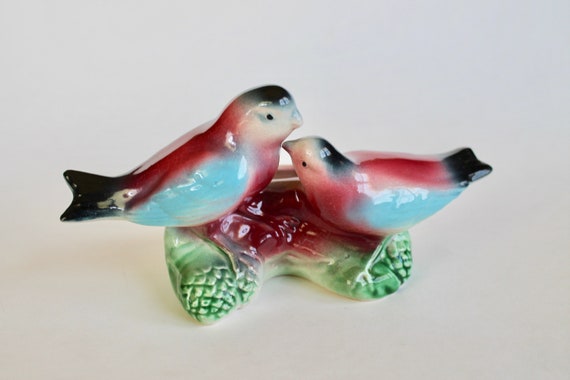 Vintage Ceramic Pink Bird Planter