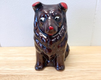 Vintage 1940's-50’s Handpainted Ceramic Dog Figurine! Vintage Carnival Prize!