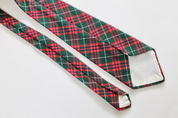 Vintage 1970s Wide Wool Plaid/Tartan Mens Necktie… - image 4