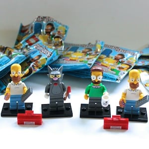 The Simpsons Lego Mini Figures Lot Of 6 Complete - Homer Simpson, Ned Flanders, Itchy the Cat | Lego Collectibles